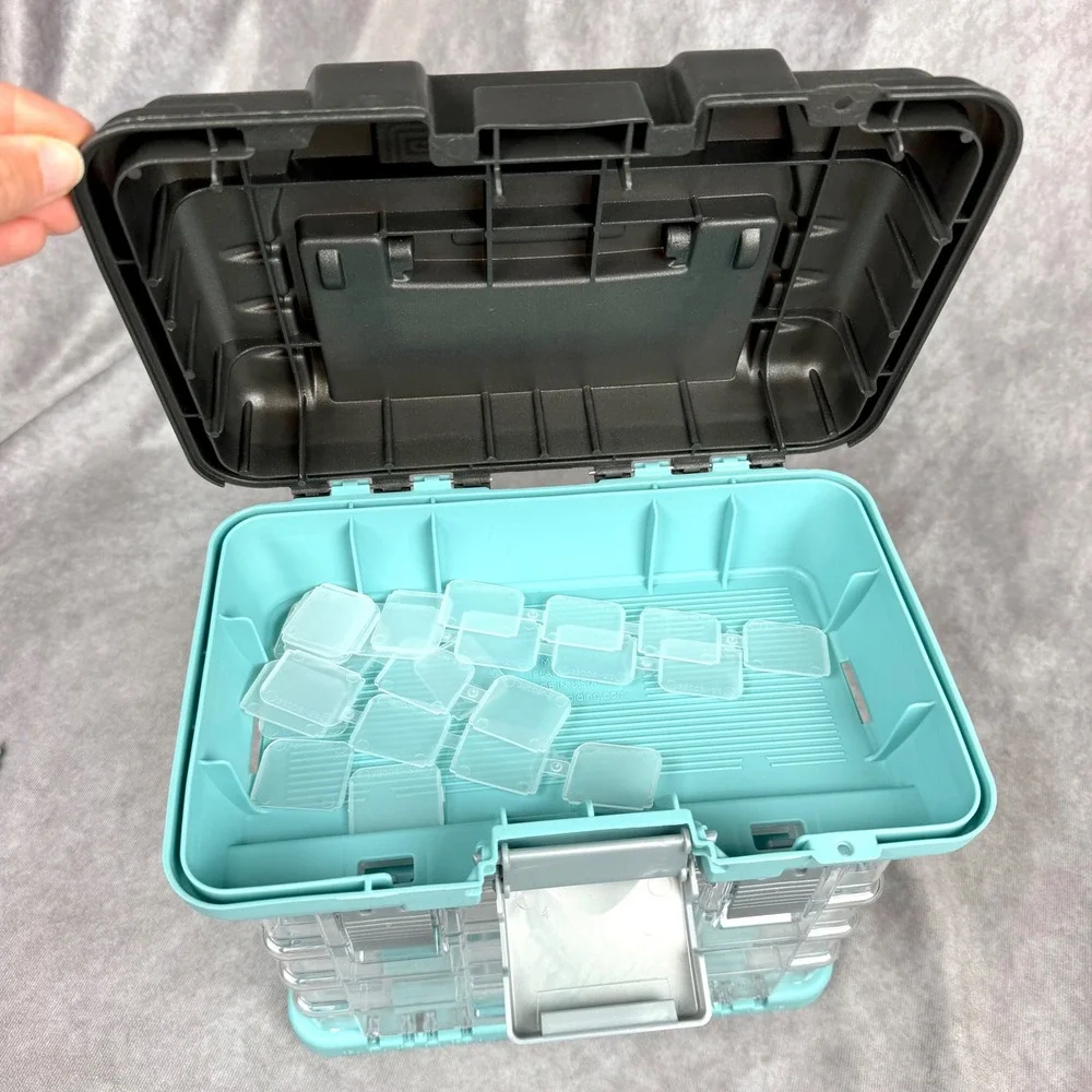 Creative Options Grab N Go Rack System Turquoise Craft Organizer Four Trays